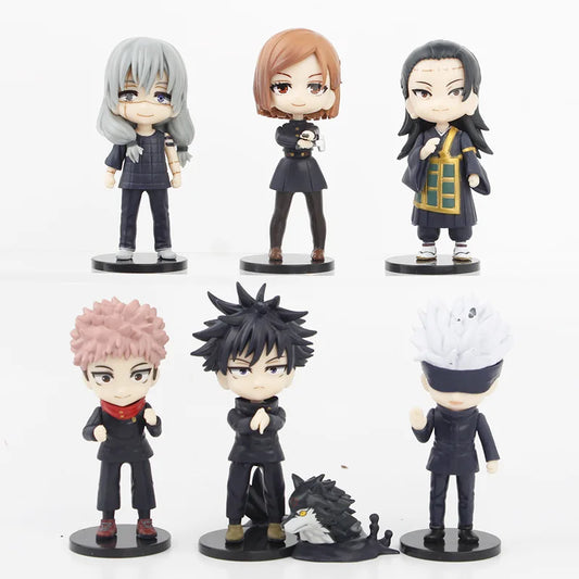 7Pcs/Set Anime Jujutsu Kaisen Ryomen Sukuna Gojo Satoru Itadori Yuji Figure Model Toys 9Cm
