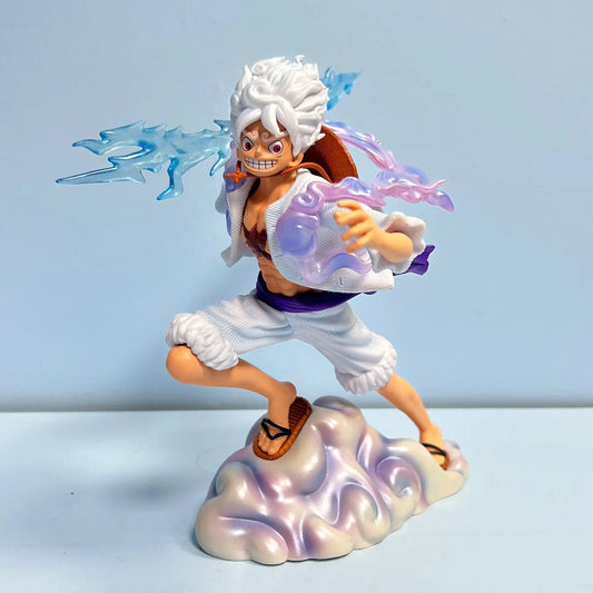 20Cm One Piece Sun God Nica Luffy Action Figure Anime Stepping on the Cloud Luffy Figurine Pvc Model Collection Statue Toy Gifts